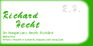 richard hecht business card